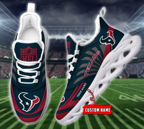 Houston Texans Black Max Soul Shoes 2026 Versions Custom Name 637