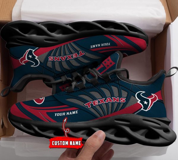 Houston Texans Black Max Soul Shoes 2026 Versions Custom Name 637