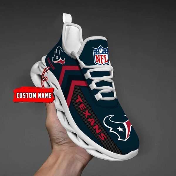 Houston Texans Black Max Soul Shoes 2026 Versions Custom Name 638