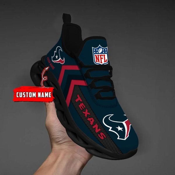 Houston Texans Black Max Soul Shoes 2026 Versions Custom Name 638