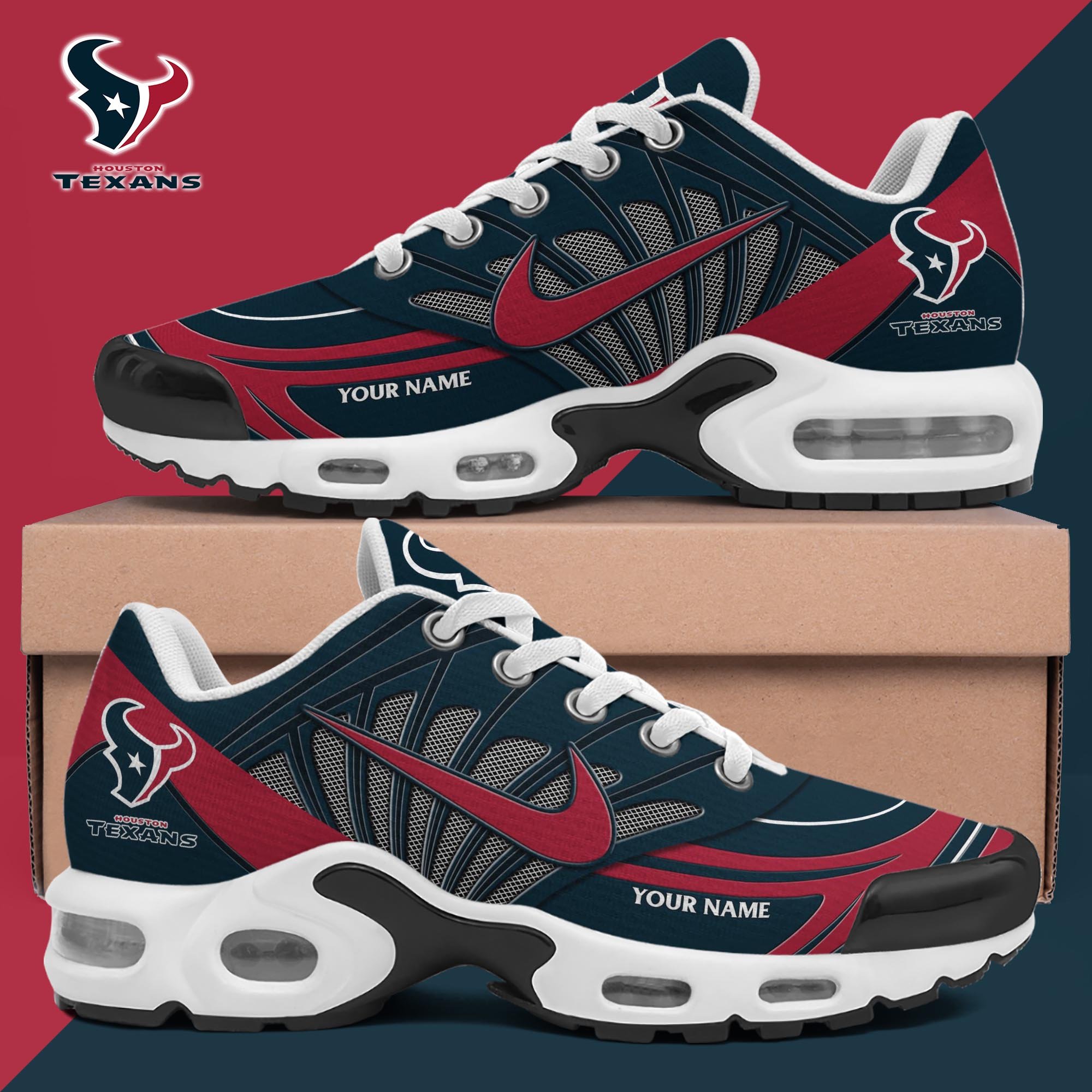 Houston Texans TN Shoes 2026 Version Custom Name 137