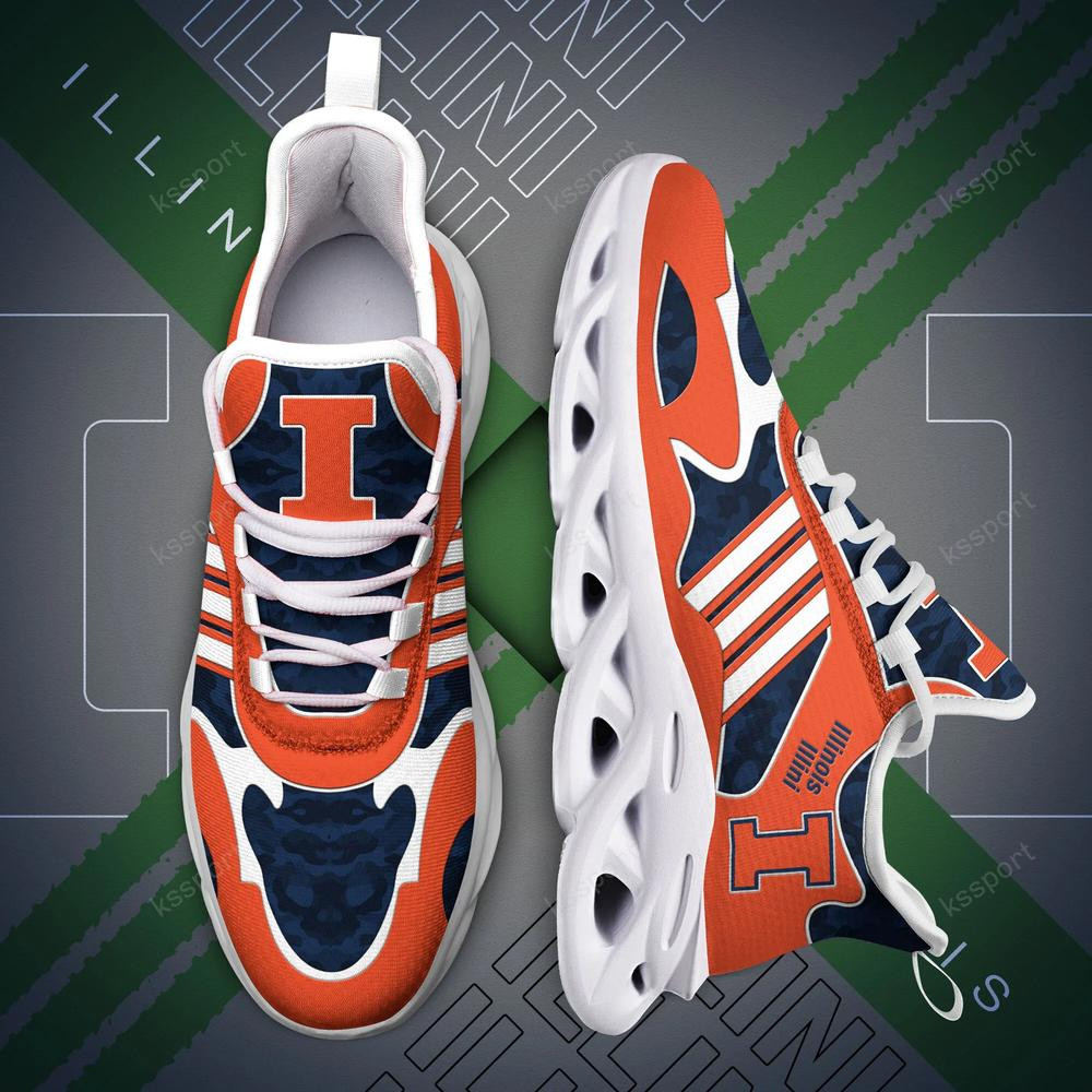 Illinois Fighting Illini Max Soul Clunky, Camo Running Sneakers For Fan Ever