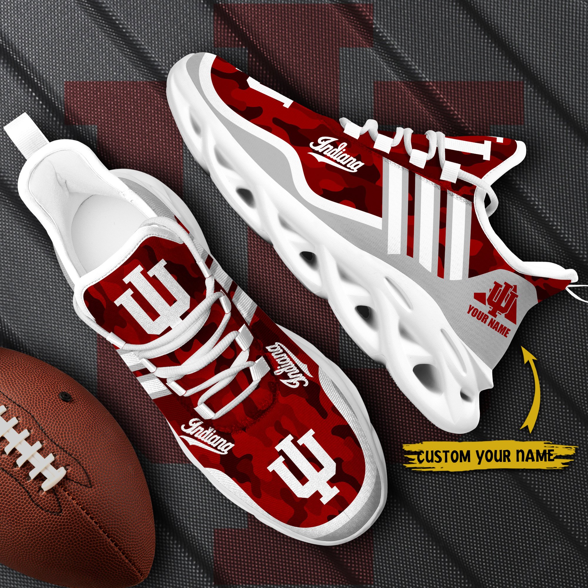 Indiana Hoosiers Black Max Soul Shoes 2026 Versions Custom Name 466