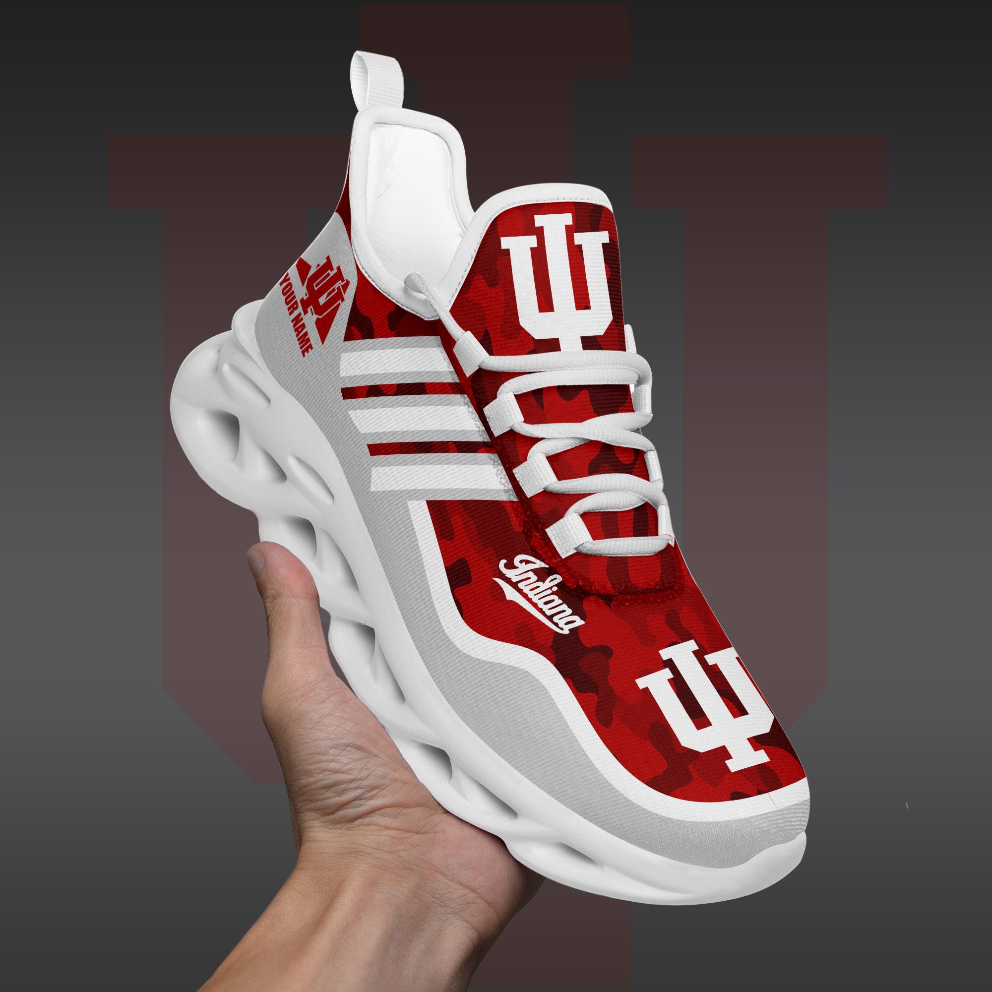 Indiana Hoosiers Black Max Soul Shoes 2026 Versions Custom Name 466