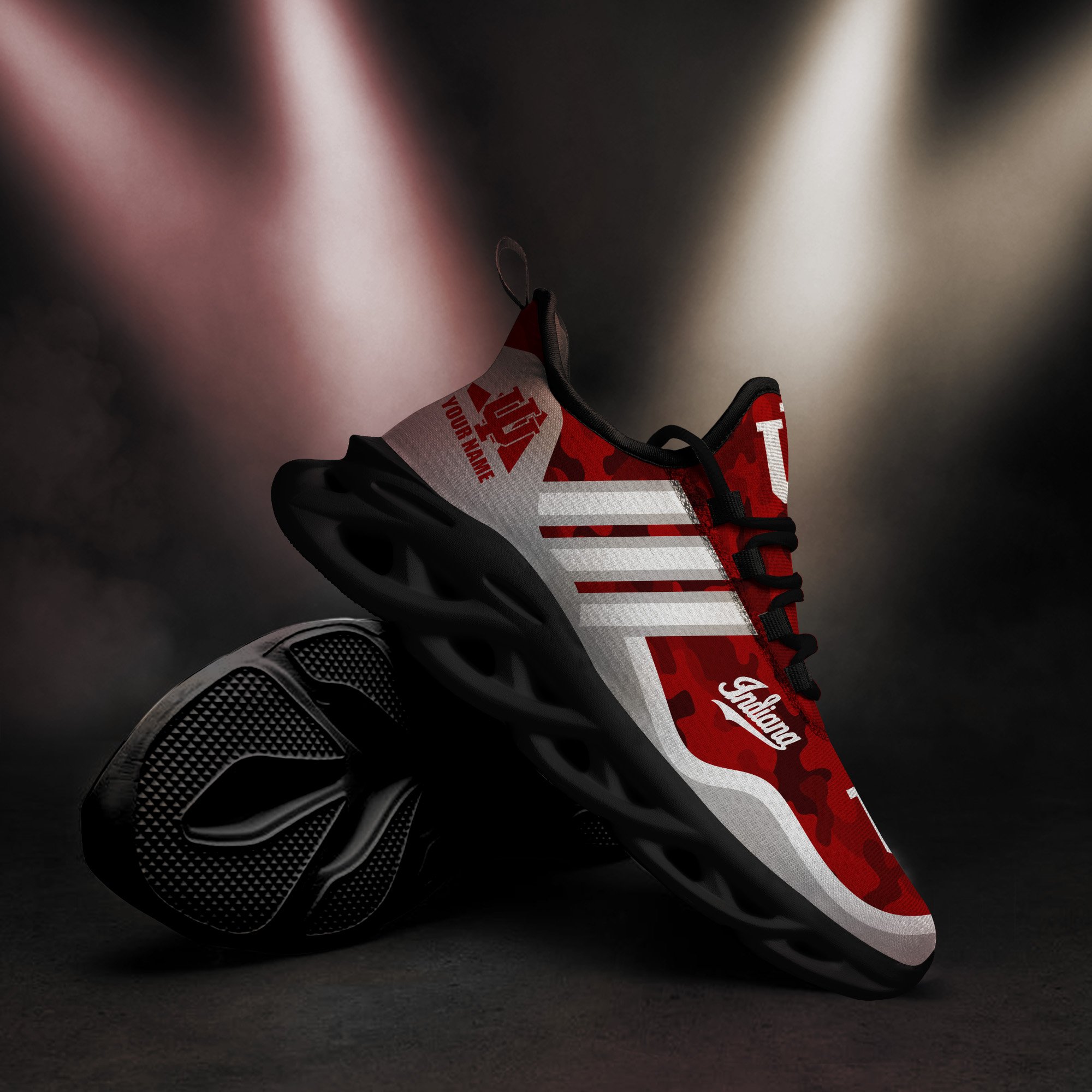 Indiana Hoosiers Black Max Soul Shoes 2026 Versions Custom Name 466