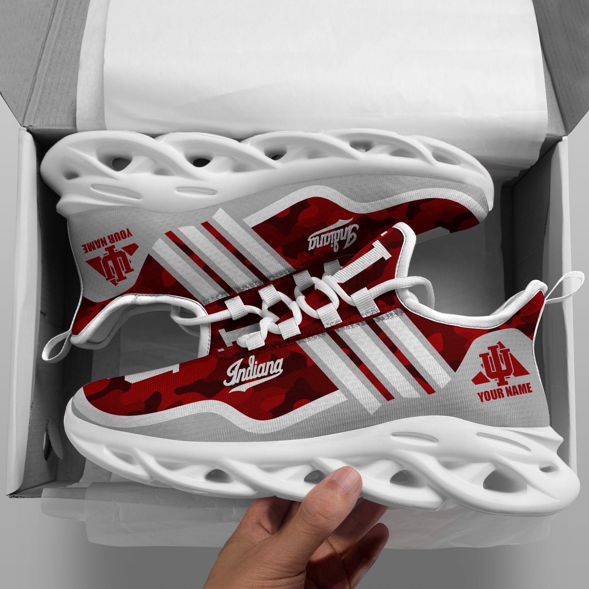 Indiana Hoosiers Black Max Soul Shoes 2026 Versions Custom Name 466
