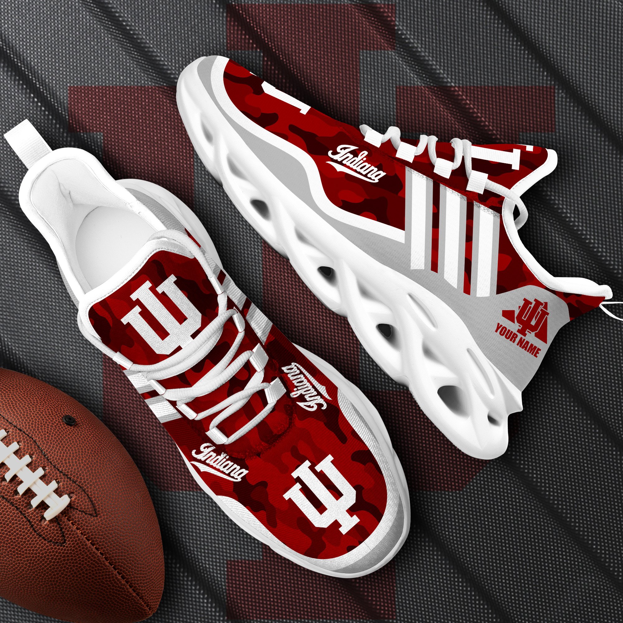 Indiana Hoosiers Black Max Soul Shoes 2026 Versions Custom Name 466