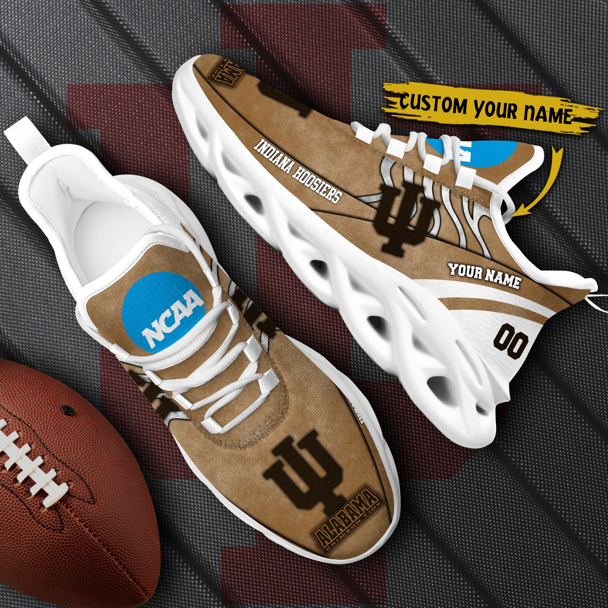 Indiana Hoosiers Black Max Soul Shoes 2026 Versions Custom Your Name And Number 312