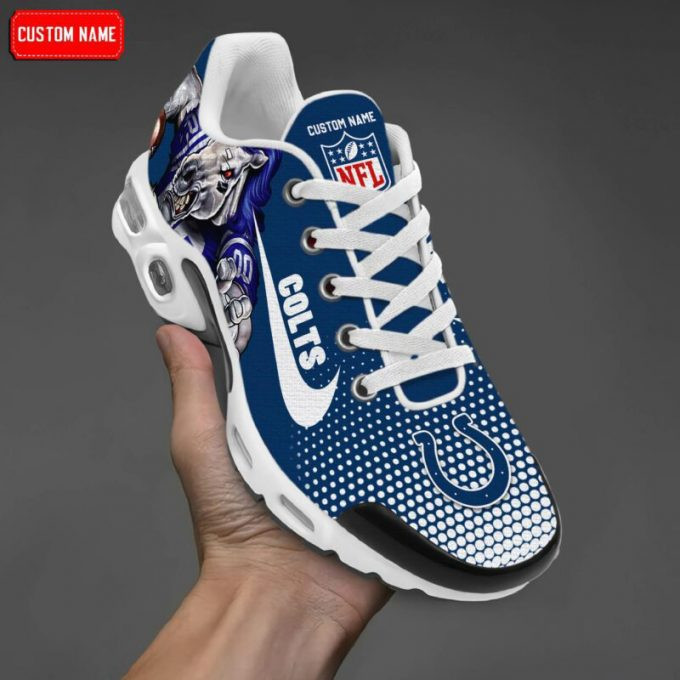 Indianapolis Colts Mascot Custom Name Air Max Shoes Air Cushion Sneakers
