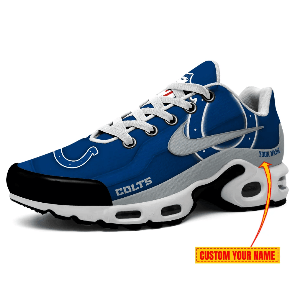 Indianapolis Colts Personalized Name Team Mix Colors V1 TN Air Max Shoes Air Cushion Sneakers