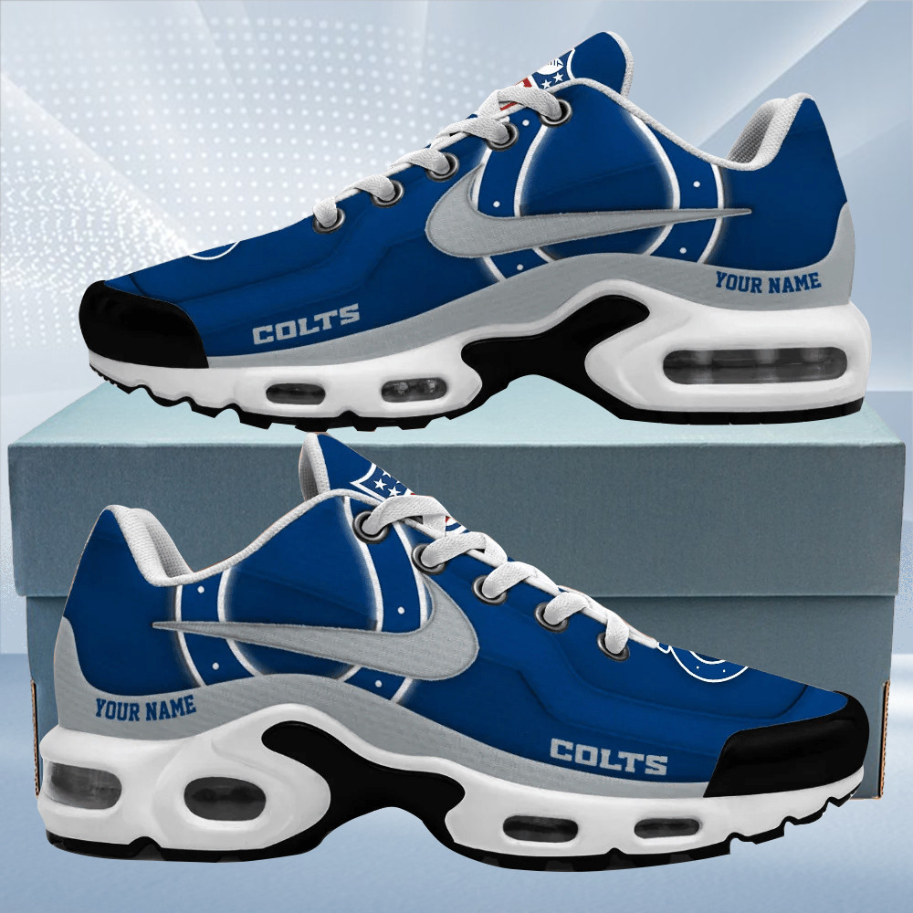 Indianapolis Colts Personalized Name Team Mix Colors V1 TN Air Max Shoes Air Cushion Sneakers