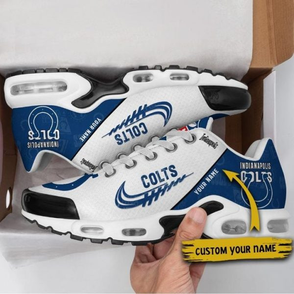 Indianapolis Colts Personalized Name Team Mix Colors Wing Logo TN Air Max Shoes Air Cushion Sneakers