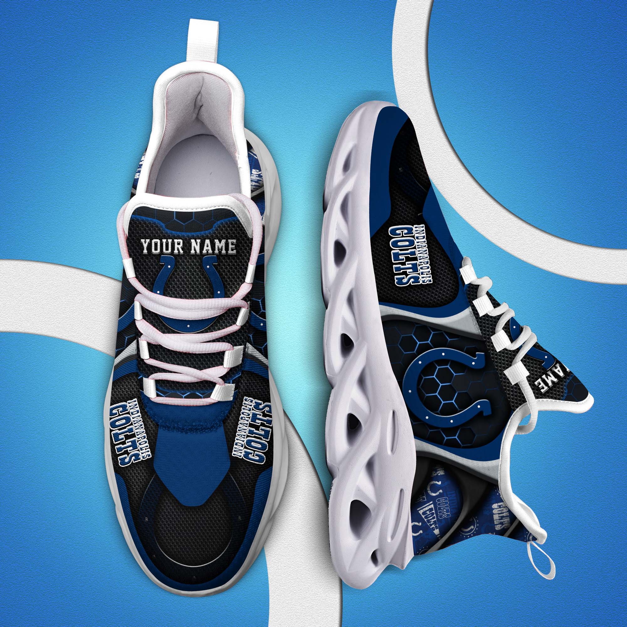 Indianapolis Colts White C Sneakers 2026 Version Personalized Your Name 432