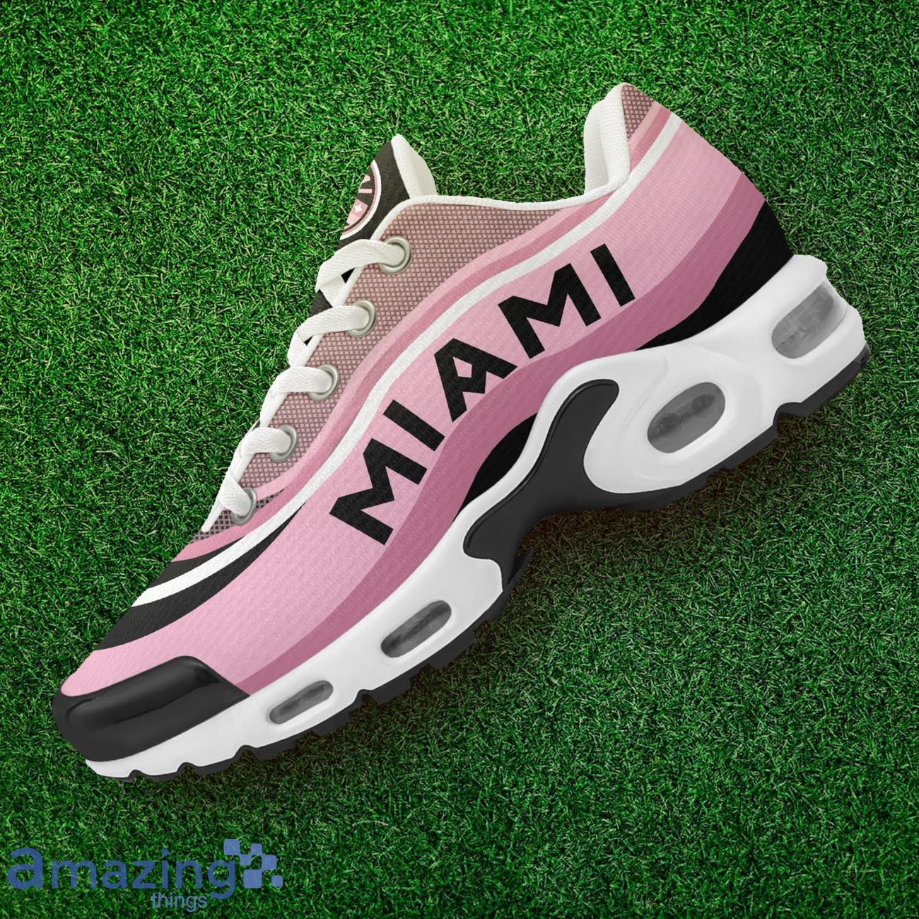Inter Miami CF Soccer Pink And Black Waves TN Air Max Shoes Air Cushion Sneakers