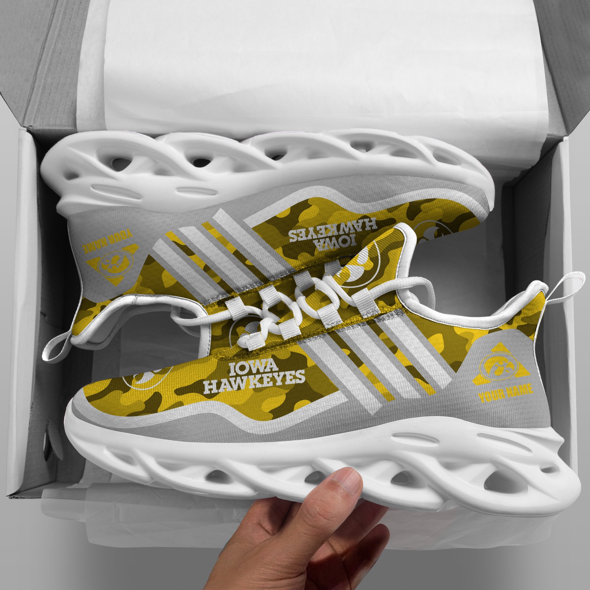 Iowa Hawkeyes Black Max Soul Shoes 2026 Versions Custom Name 466