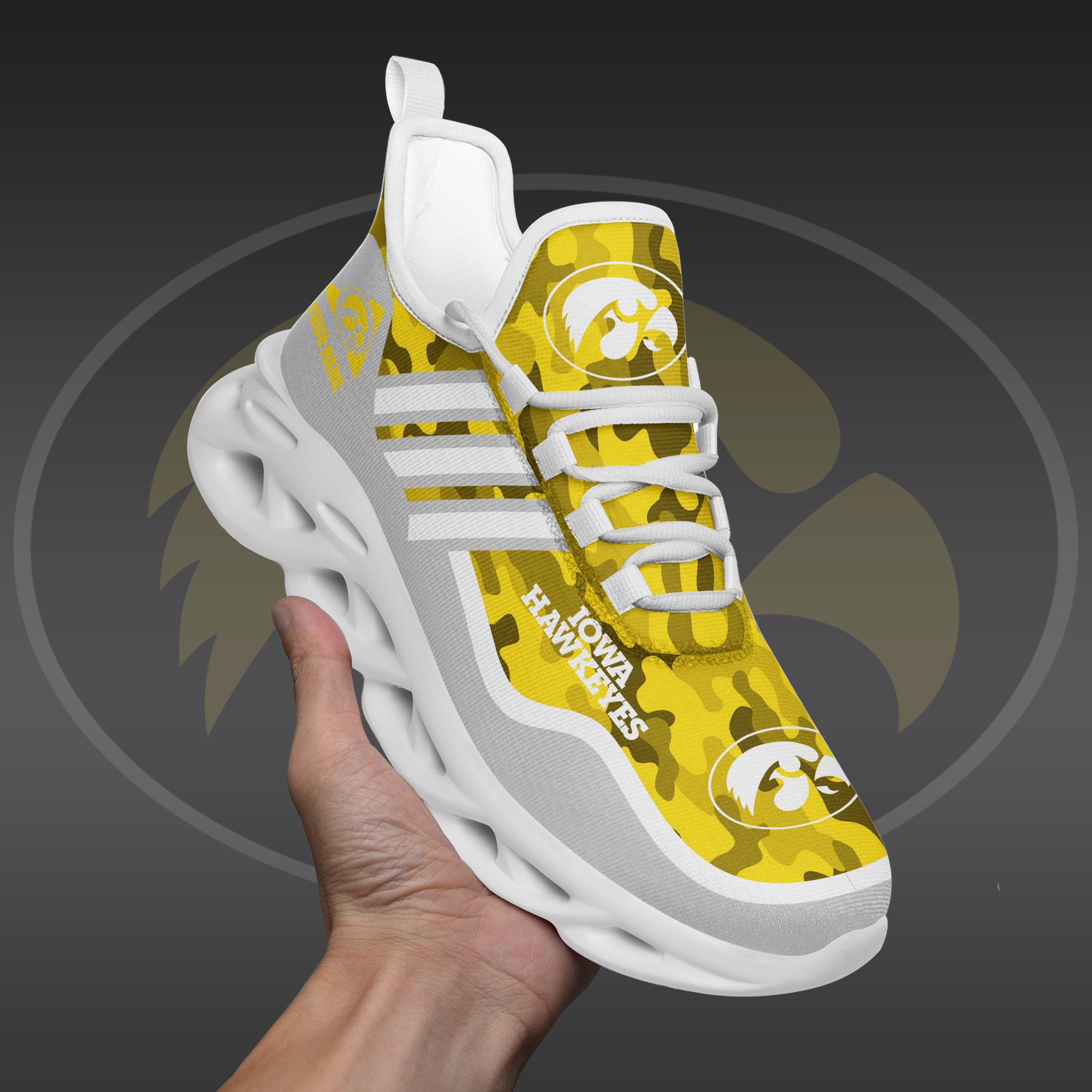 Iowa Hawkeyes Black Max Soul Shoes 2026 Versions Custom Name 466