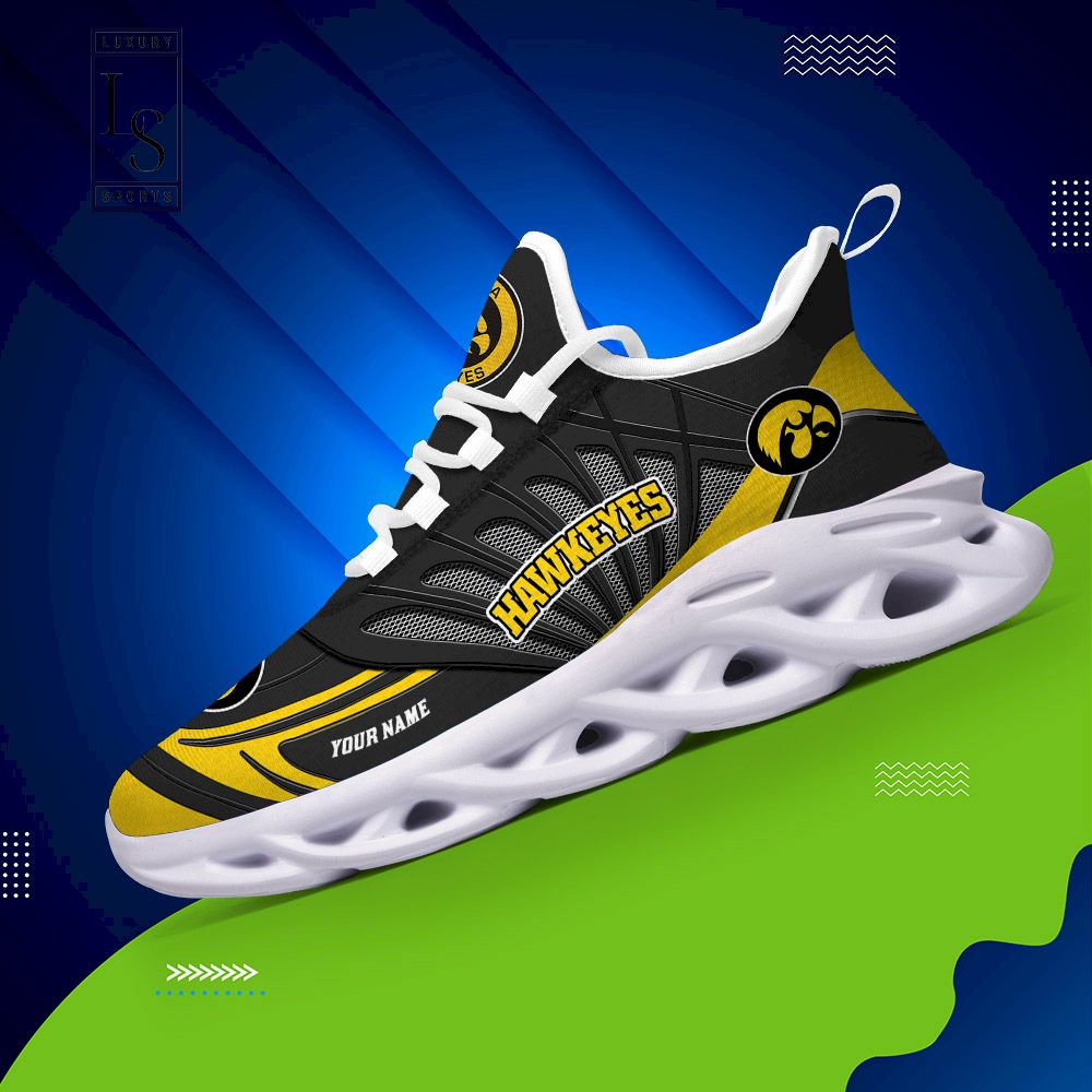 Iowa Hawkeyes Custom Name Max Soul Shoes