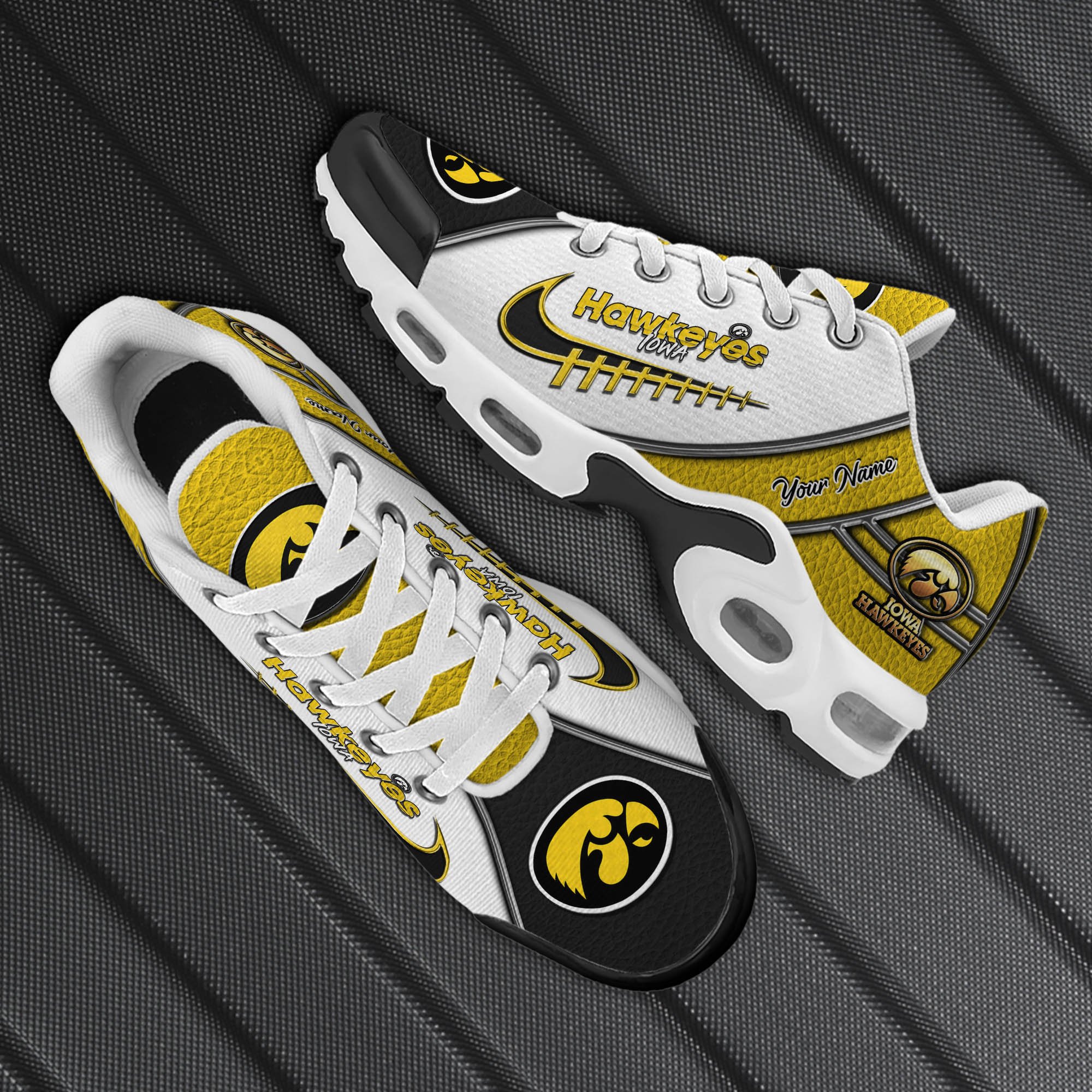 Iowa Hawkeyes TN Shoes 2026 Version Custom Your Name, Football Team Shoes 516