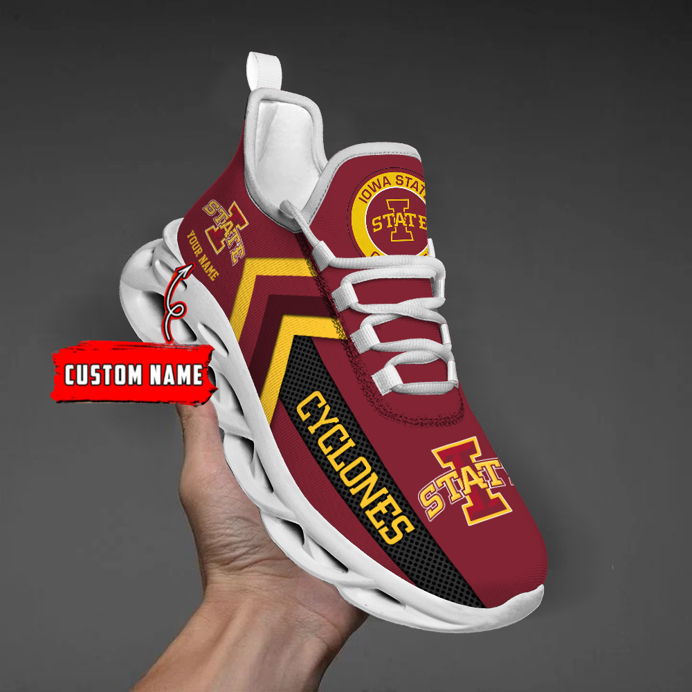 Iowa State Cyclones Personalized Custom Name Max Soul Shoes DS003