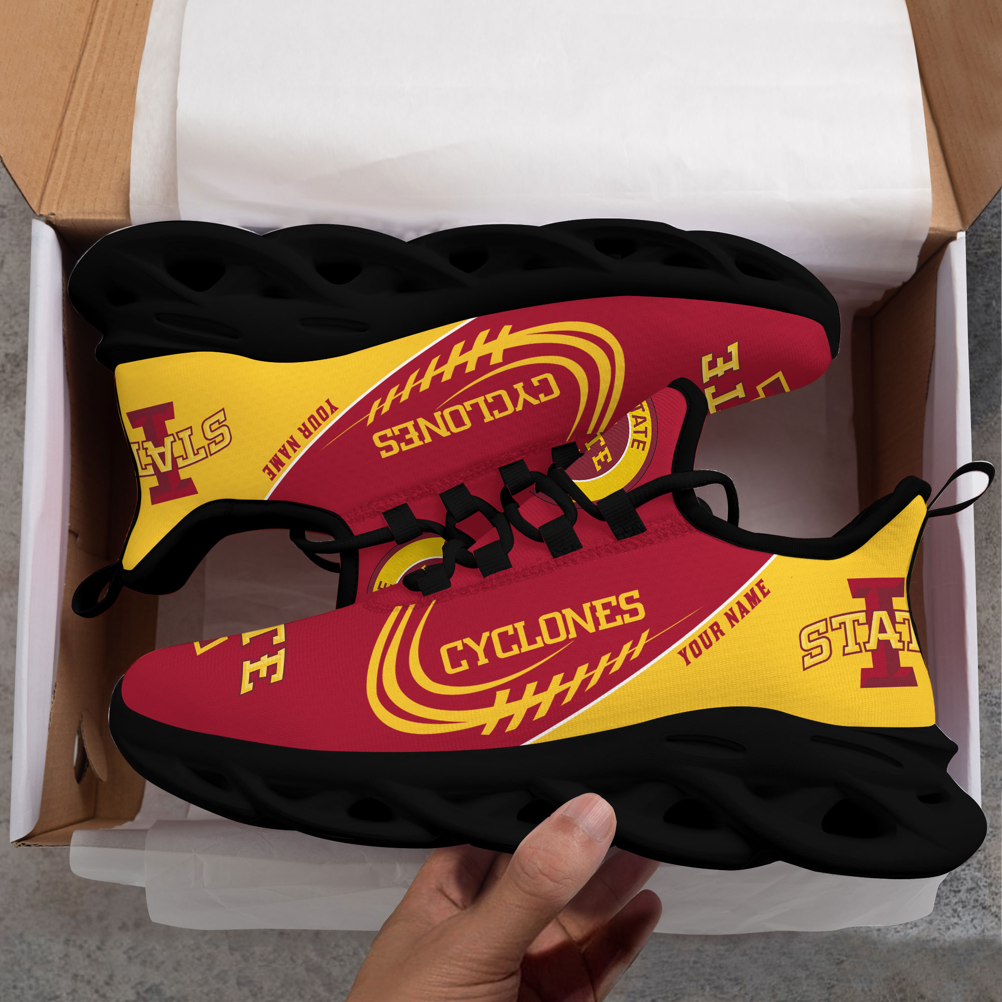 Iowa State Cyclones PERSONALIZED MAX SOUL SHOES T1
