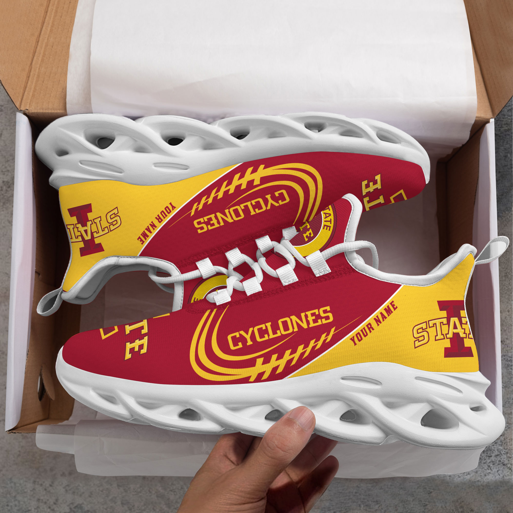 Iowa State Cyclones PERSONALIZED MAX SOUL SHOES T1