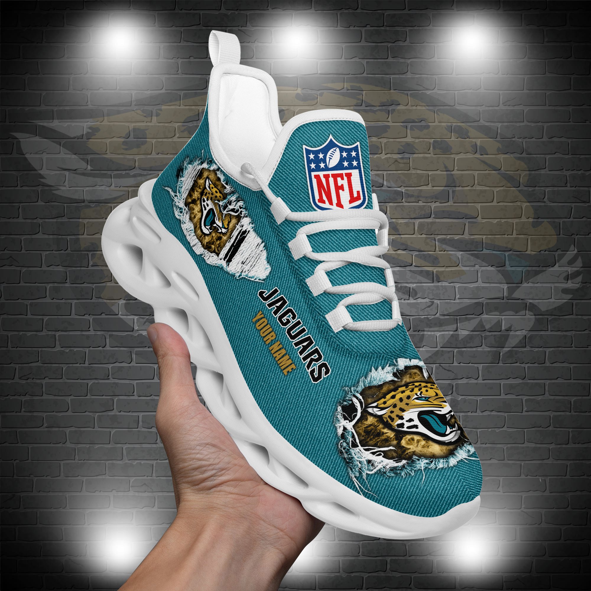 Jacksonville Jaguars Black Max Soul Shoes 2026 Versions Custom Name 554