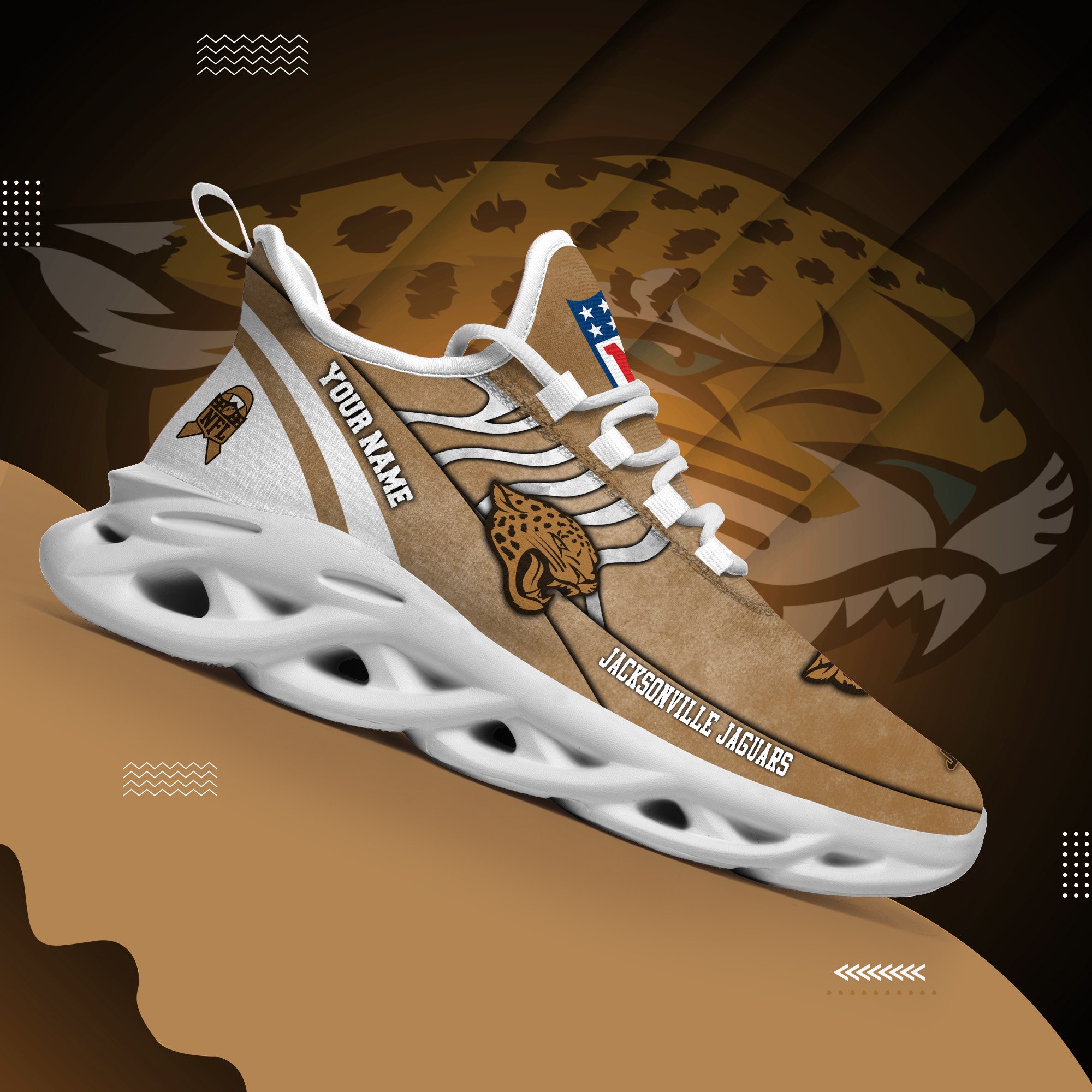 Jacksonville Jaguars Black Max Soul Shoes 2026 Versions Custom Your Name And Number 264