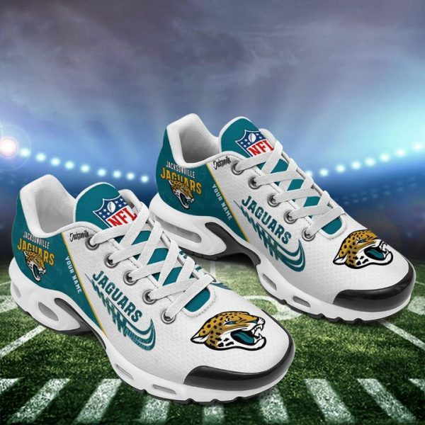 Jacksonville Jaguars Personalized Name Team Mix Colors Wing Logo TN Air Max Shoes Air Cushion Sneakers