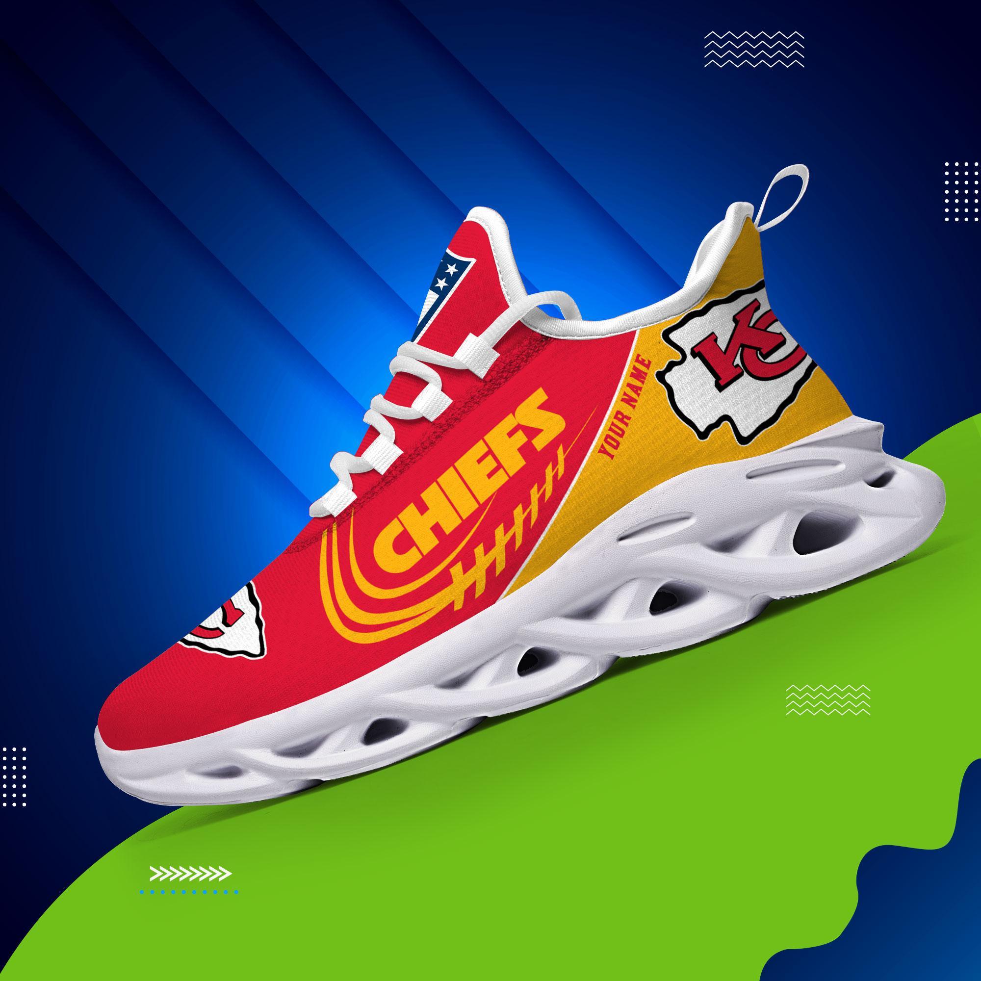Kansas City Chiefs Black Max Soul Shoes 2026 Versions Custom Name 630