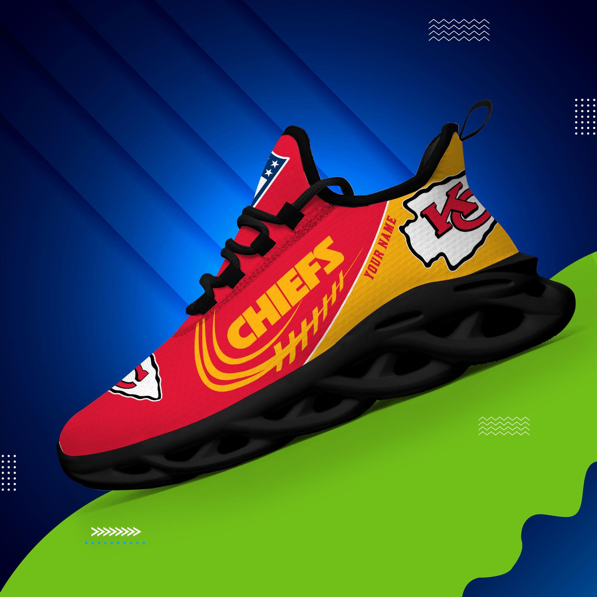 Kansas City Chiefs Black Max Soul Shoes 2026 Versions Custom Name 630