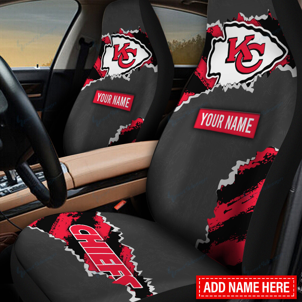 Kansas City Chiefs Personalized Car Seat Covers BG191