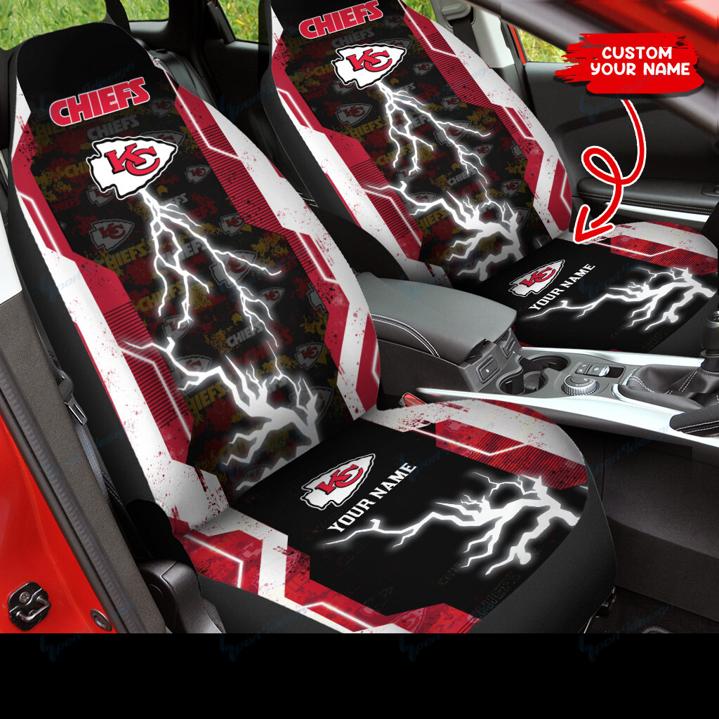 Kansas City Chiefs Personalized Car Seat Covers BG348