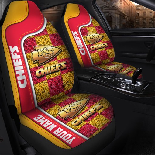 Kansas City Chiefs Personalized Car Seat Covers BGCSC649