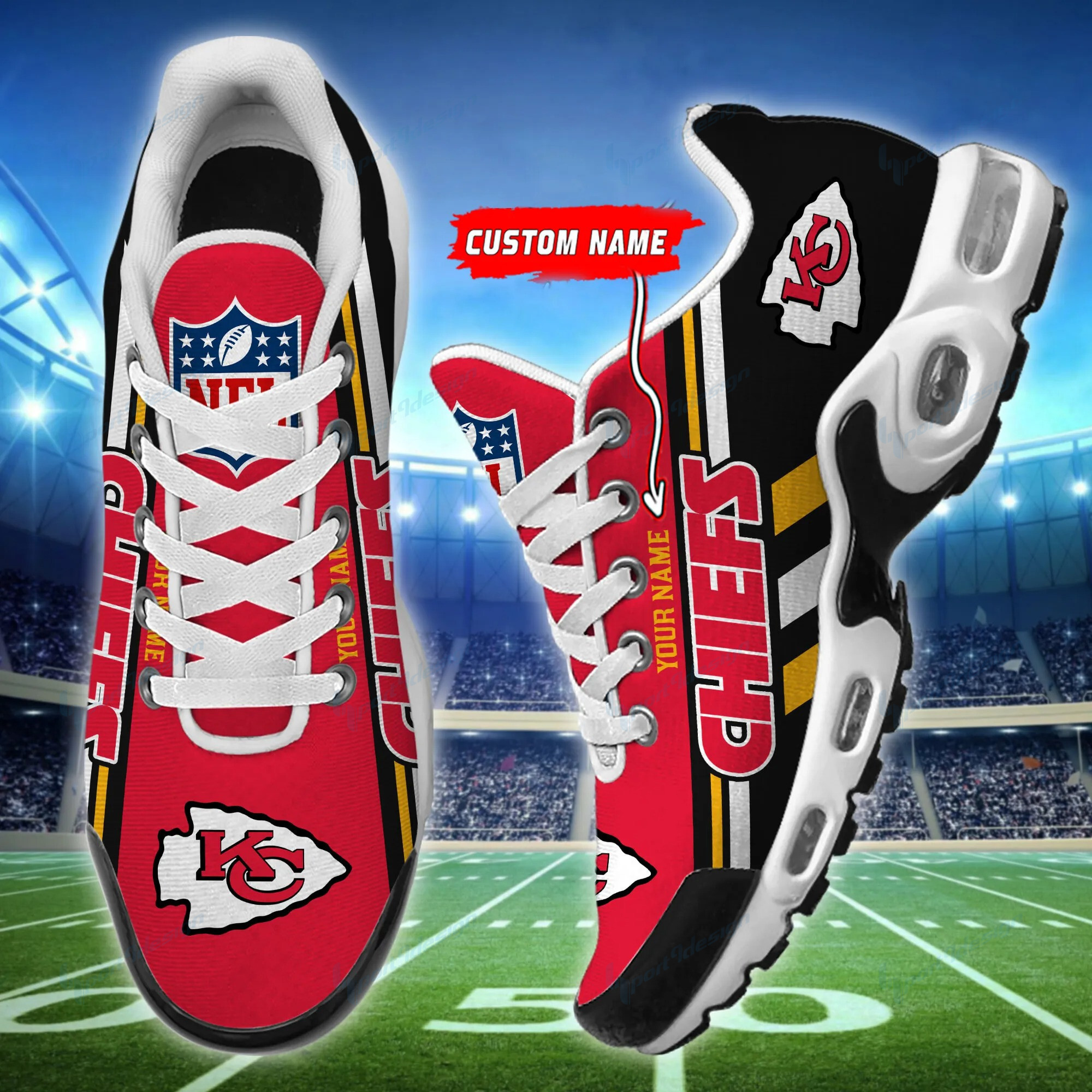 Kansas City Chiefs Personalized Plus Air Max Sneaker Shoes
