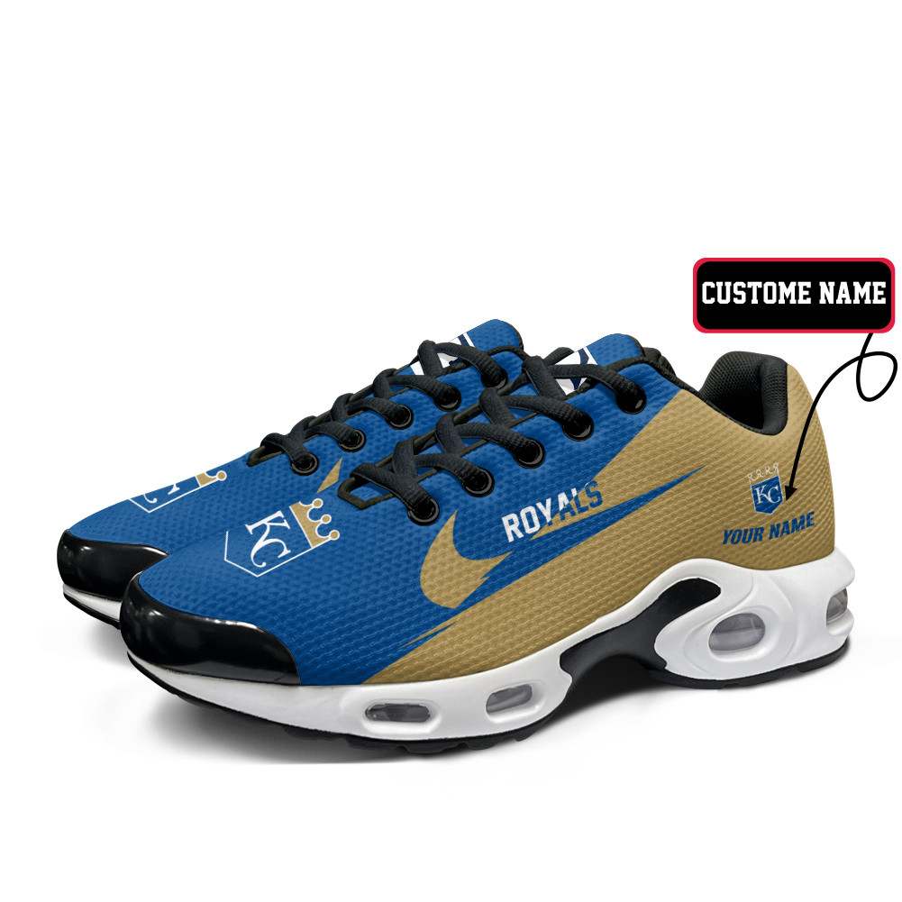 Kansas City Royals Personalized Name Team Logo Wings Of God Pattern TN Air Max Shoes Air Cushion Sneakers