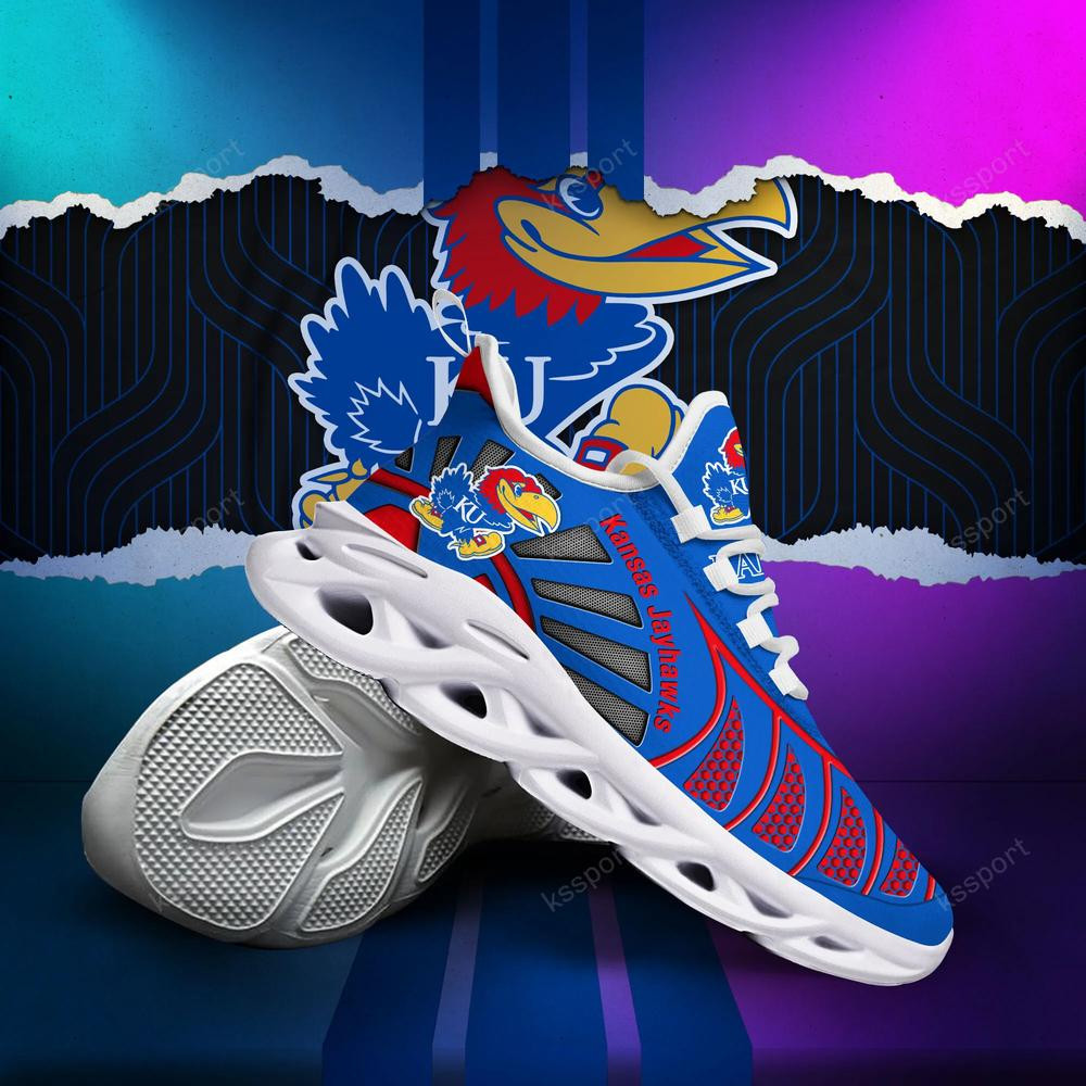Kansas Jayhawks Max Soul Clunky, Black And White Running Shoes