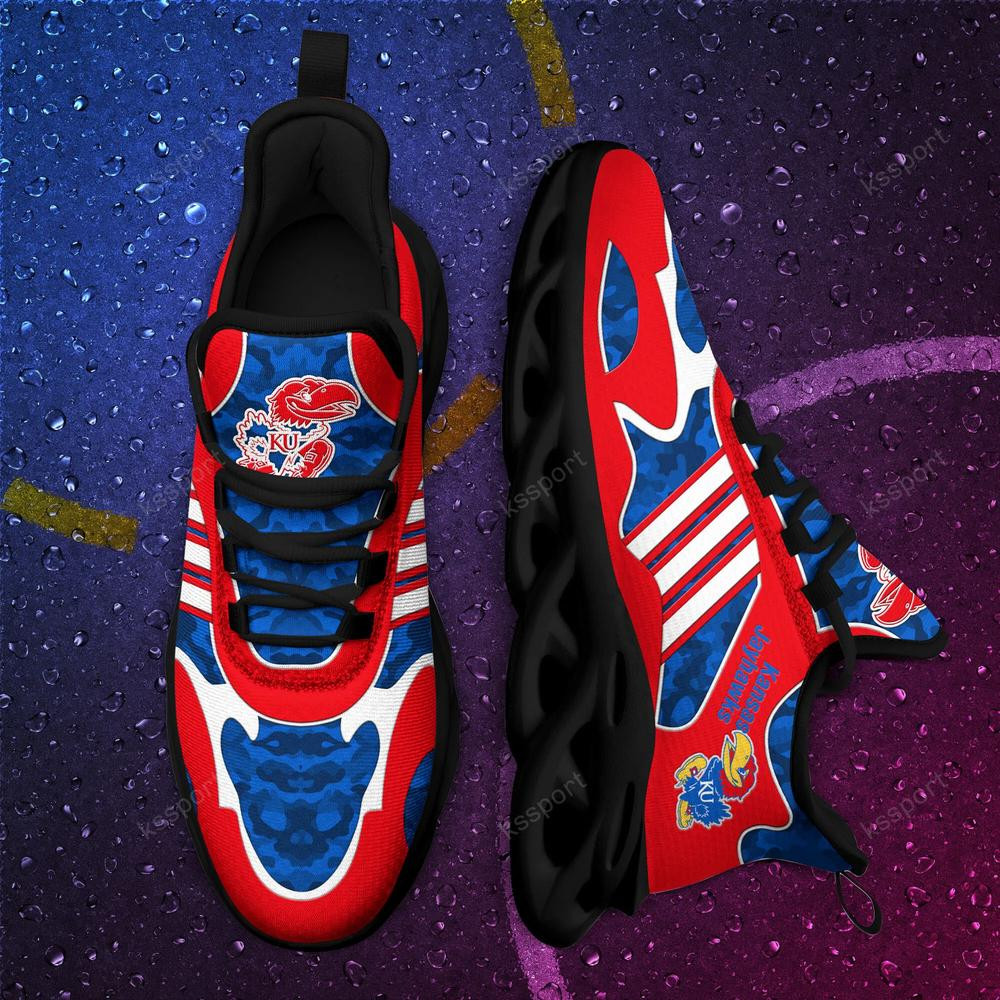 Kansas Jayhawks Max Soul Clunky, Camo Running Sneakers For Fan Ever