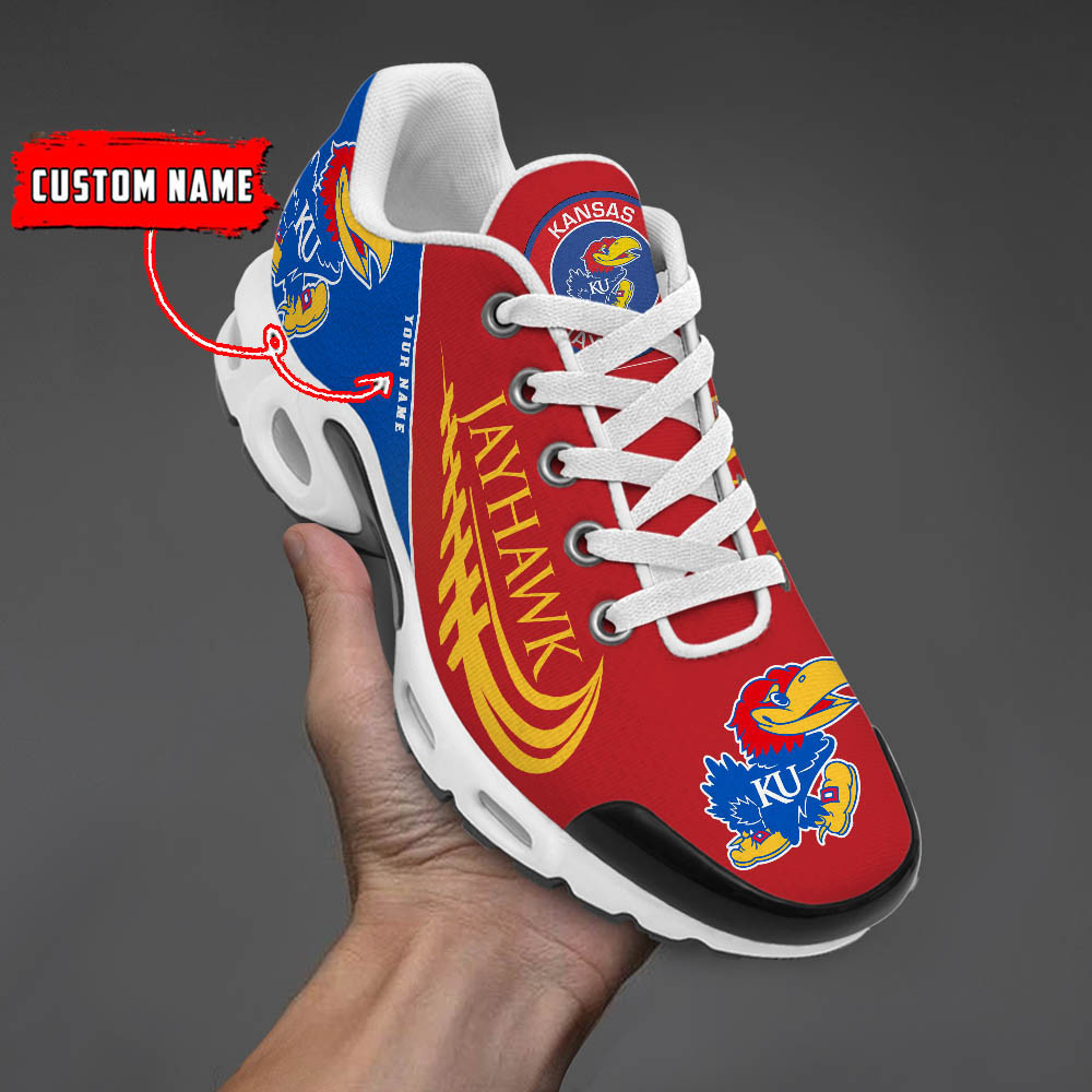 Kansas Jayhawks Personalized TN Air Max Shoes Air Cushion Sneakers