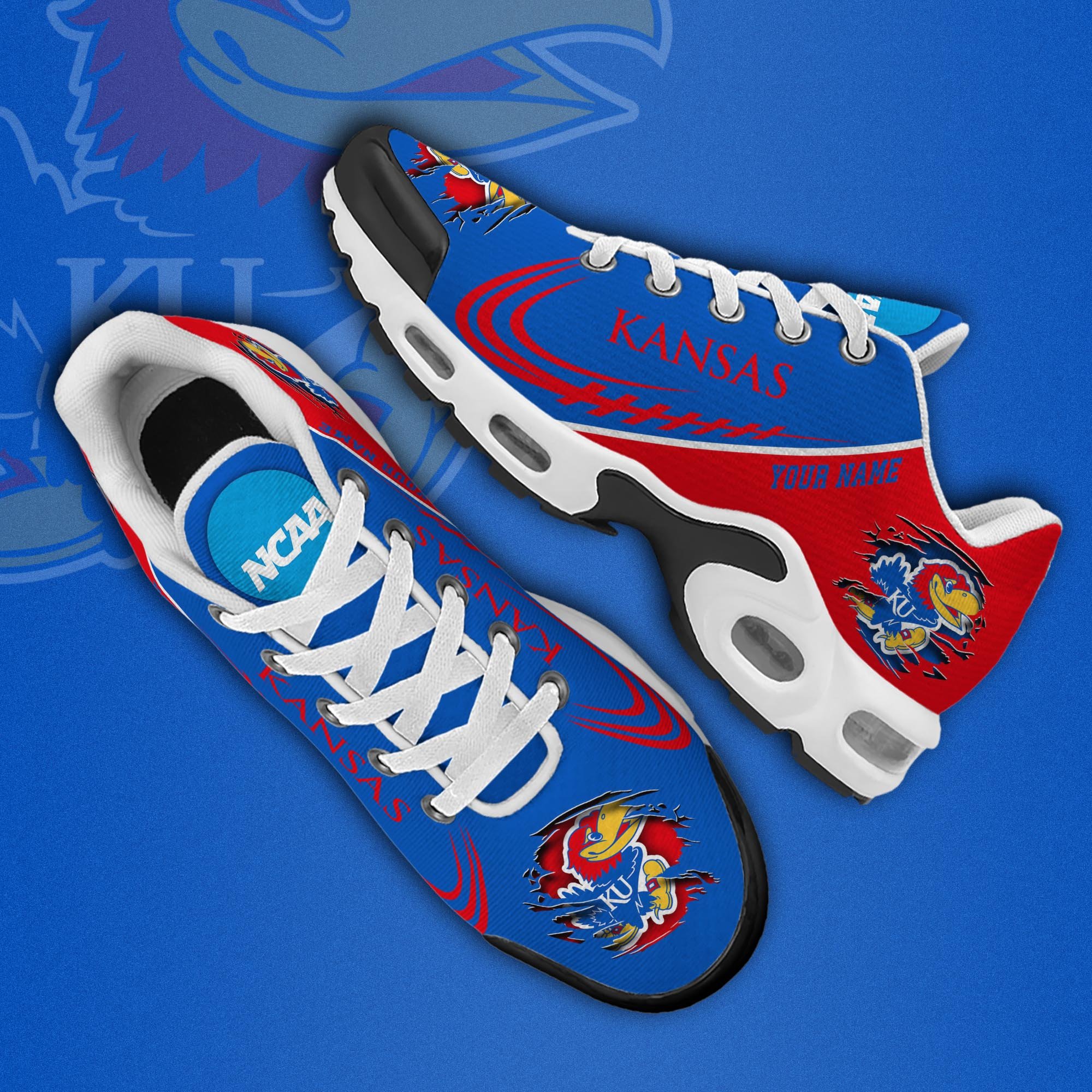 Kansas Jayhawks TN Shoes 2026 Version Custom Name