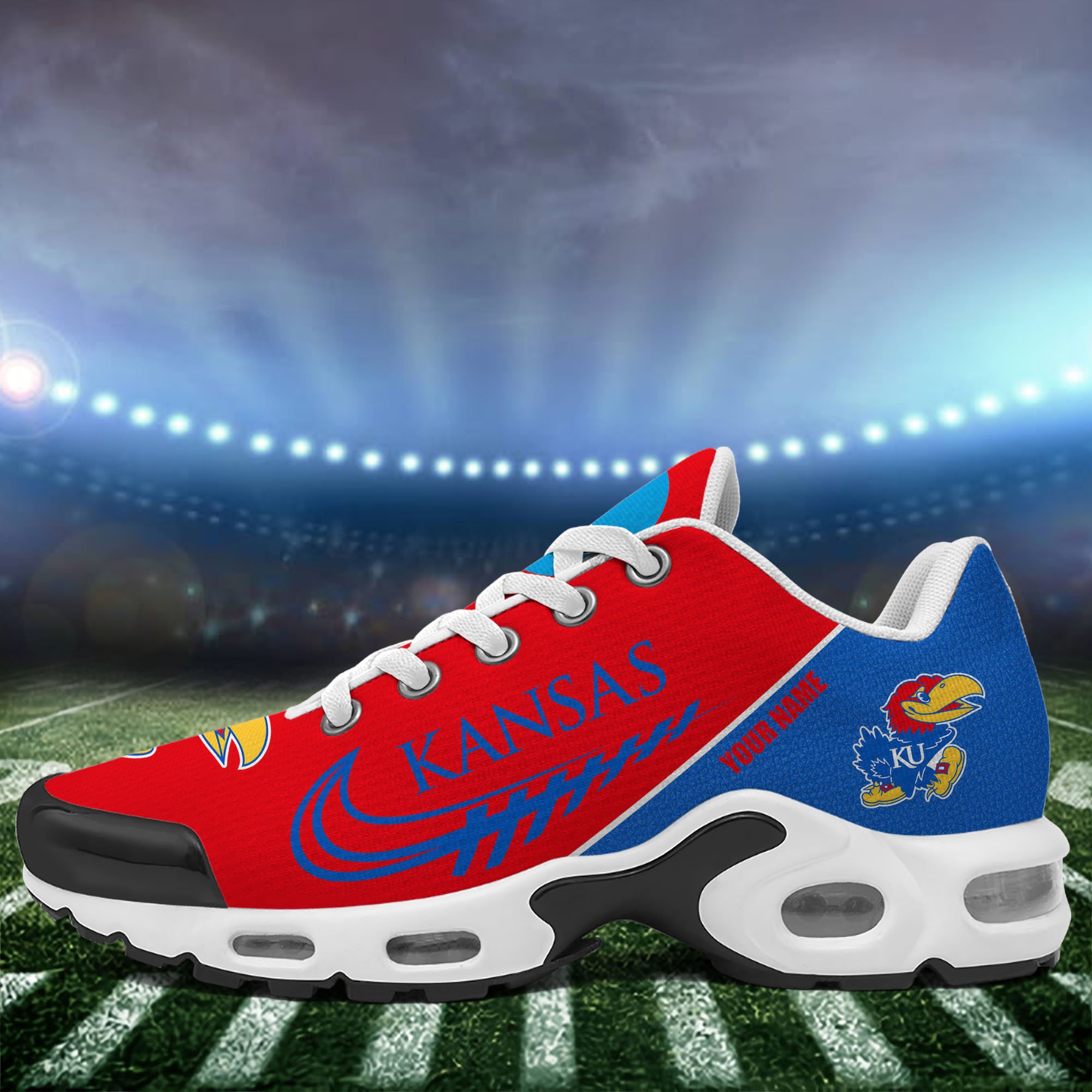 Kansas Jayhawks TN Shoes Custom Your Name 514