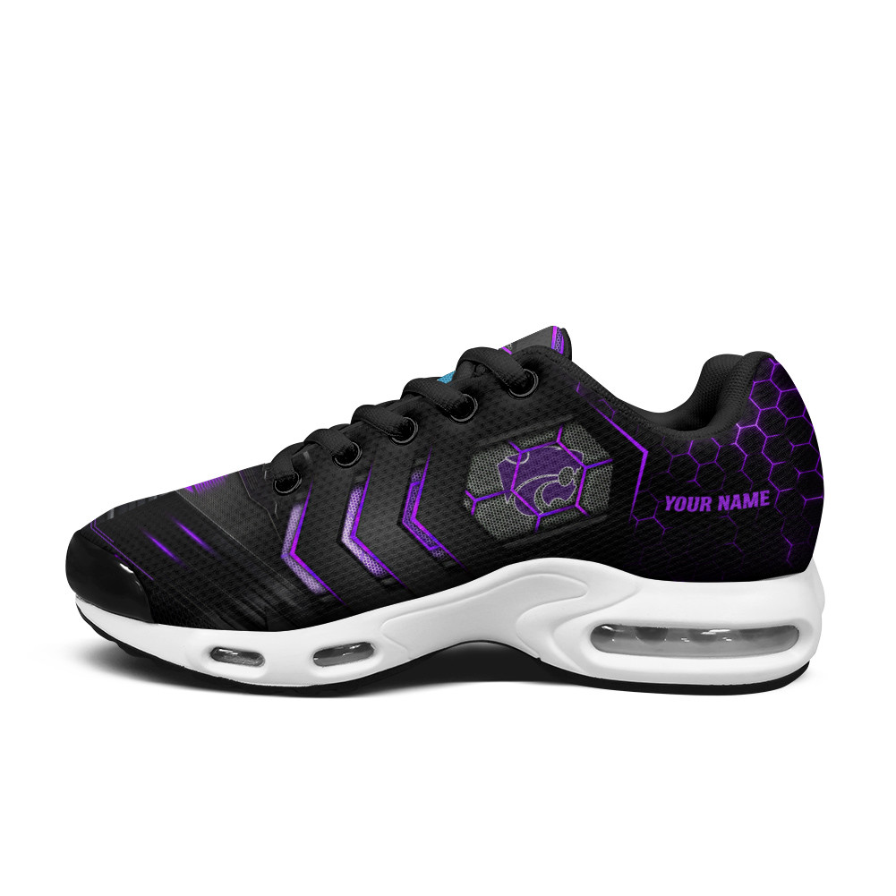 Kansas State Personalized Name Team Colors Arrow Line Beehive Pattern TN Air Max Shoes Air Cushion Sneakers