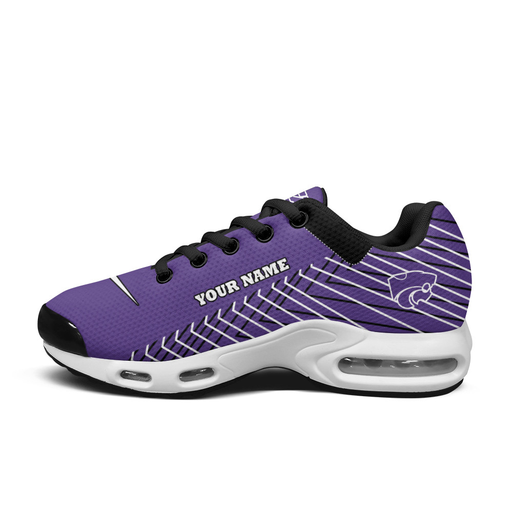 Kansas State Personalized Name Team Colors Jagged Lines TN Air Max Shoes Air Cushion Sneakers