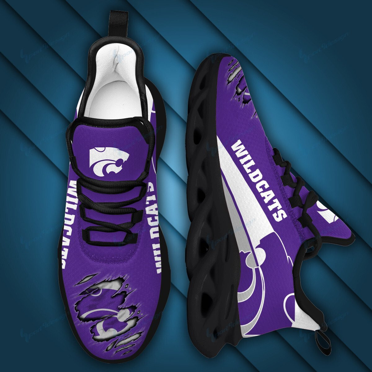 Kansas State Wildcats Max Soul YZ Running Sneakers 968