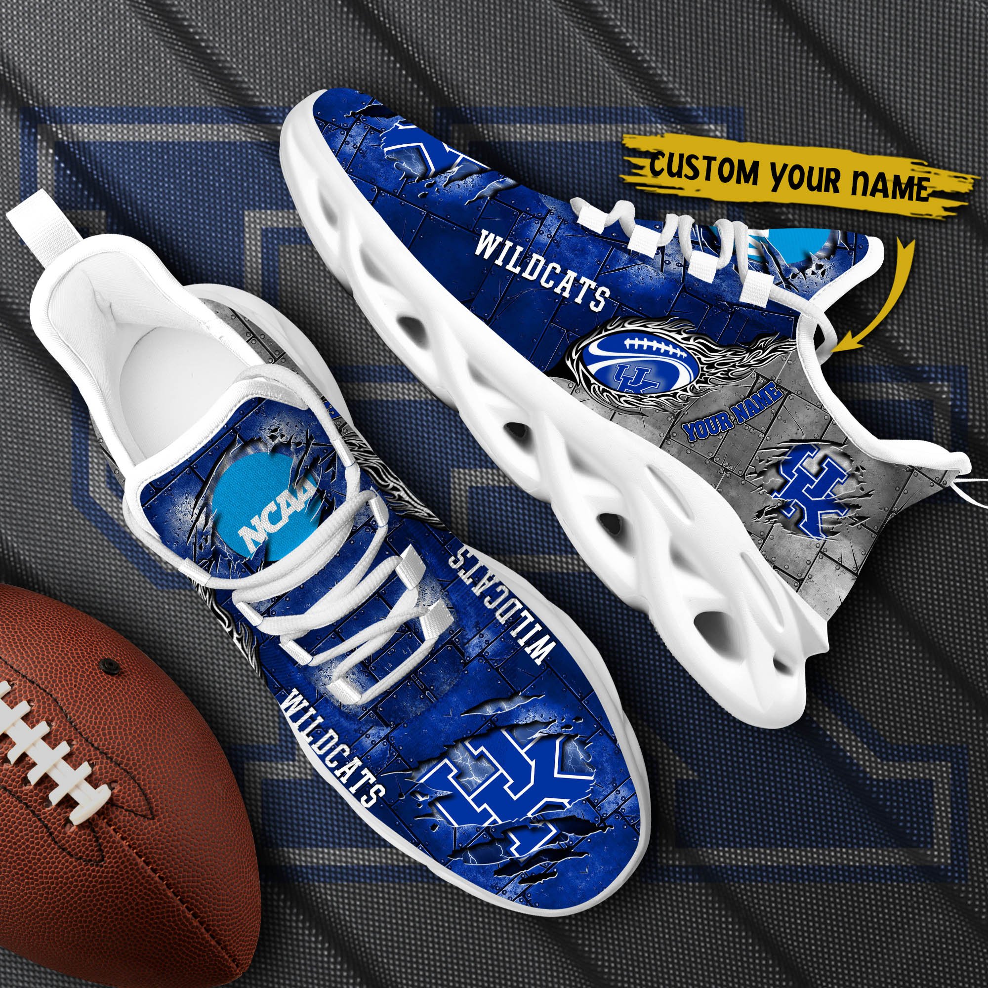 Kentucky Wildcats Black Max Soul Shoes 2026 Versions, White Max Soul Shoes Custom Your Name PH879