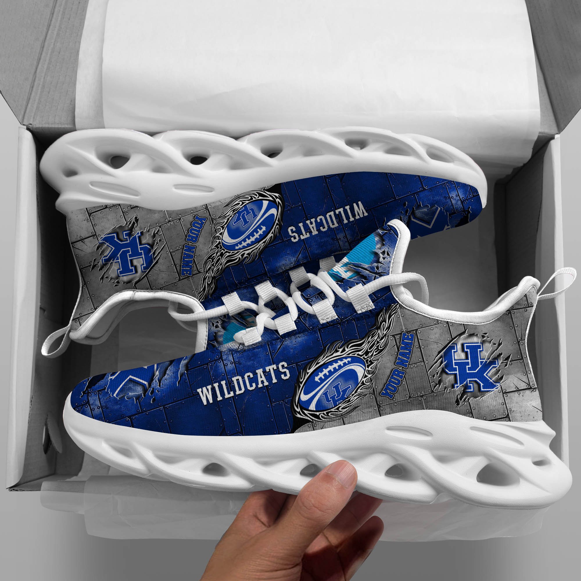 Kentucky Wildcats Black Max Soul Shoes 2026 Versions, White Max Soul Shoes Custom Your Name PH879