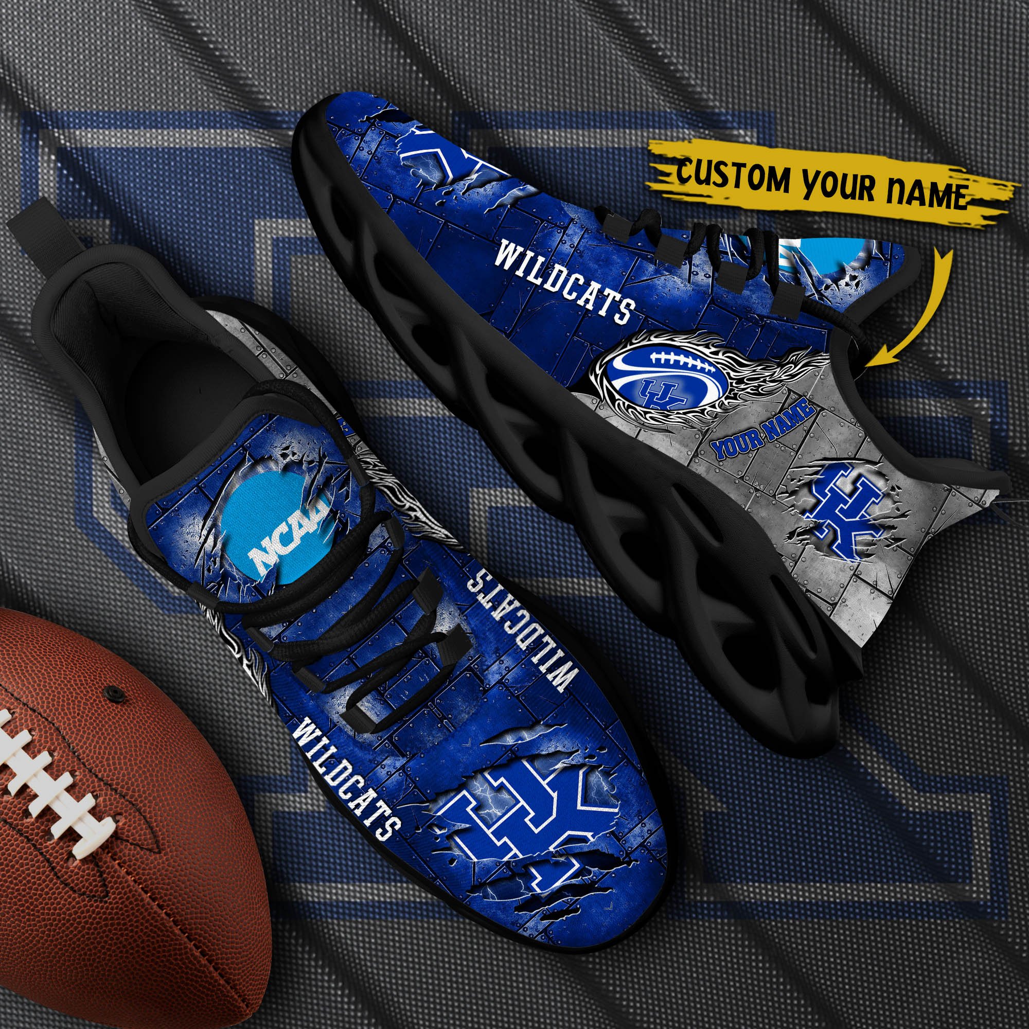 Kentucky Wildcats Black Max Soul Shoes 2026 Versions, White Max Soul Shoes Custom Your Name PH879