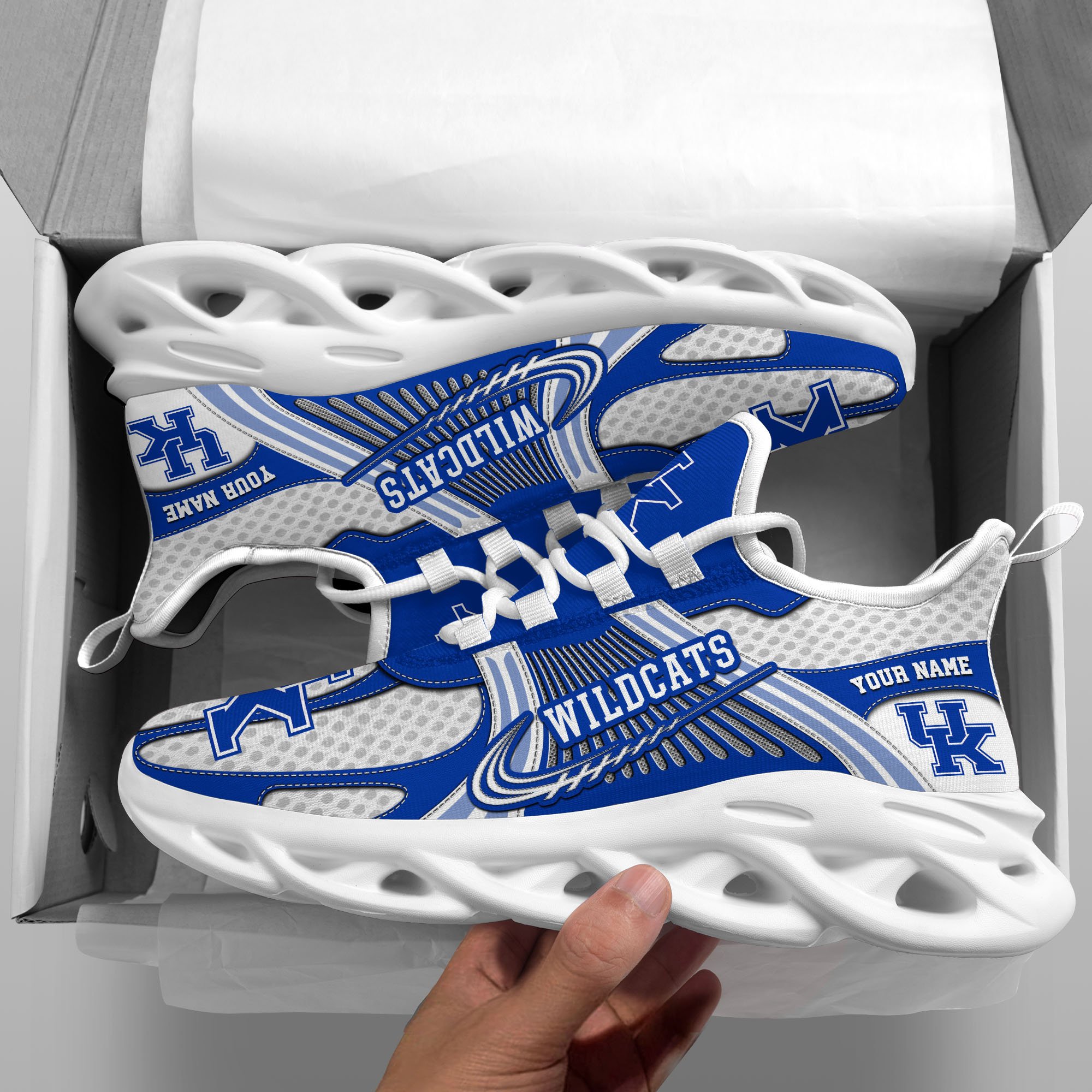 Kentucky Wildcats Clunky Sneakers Custom Your Name, Sport Sneakers, Sport Gifts For Fan, Gifts For Him