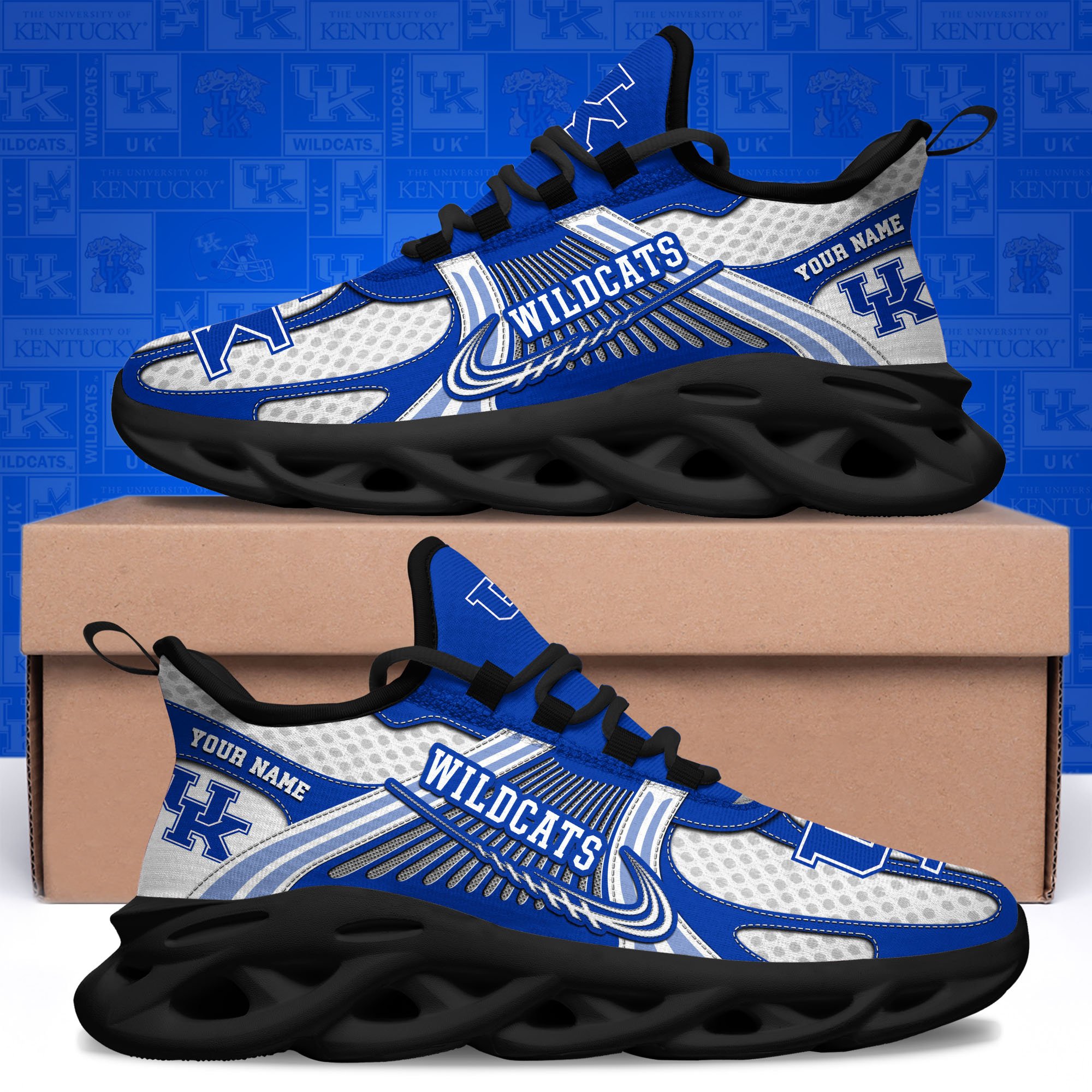Kentucky Wildcats Clunky Sneakers Custom Your Name, Sport Sneakers, Sport Gifts For Fan, Gifts For Him