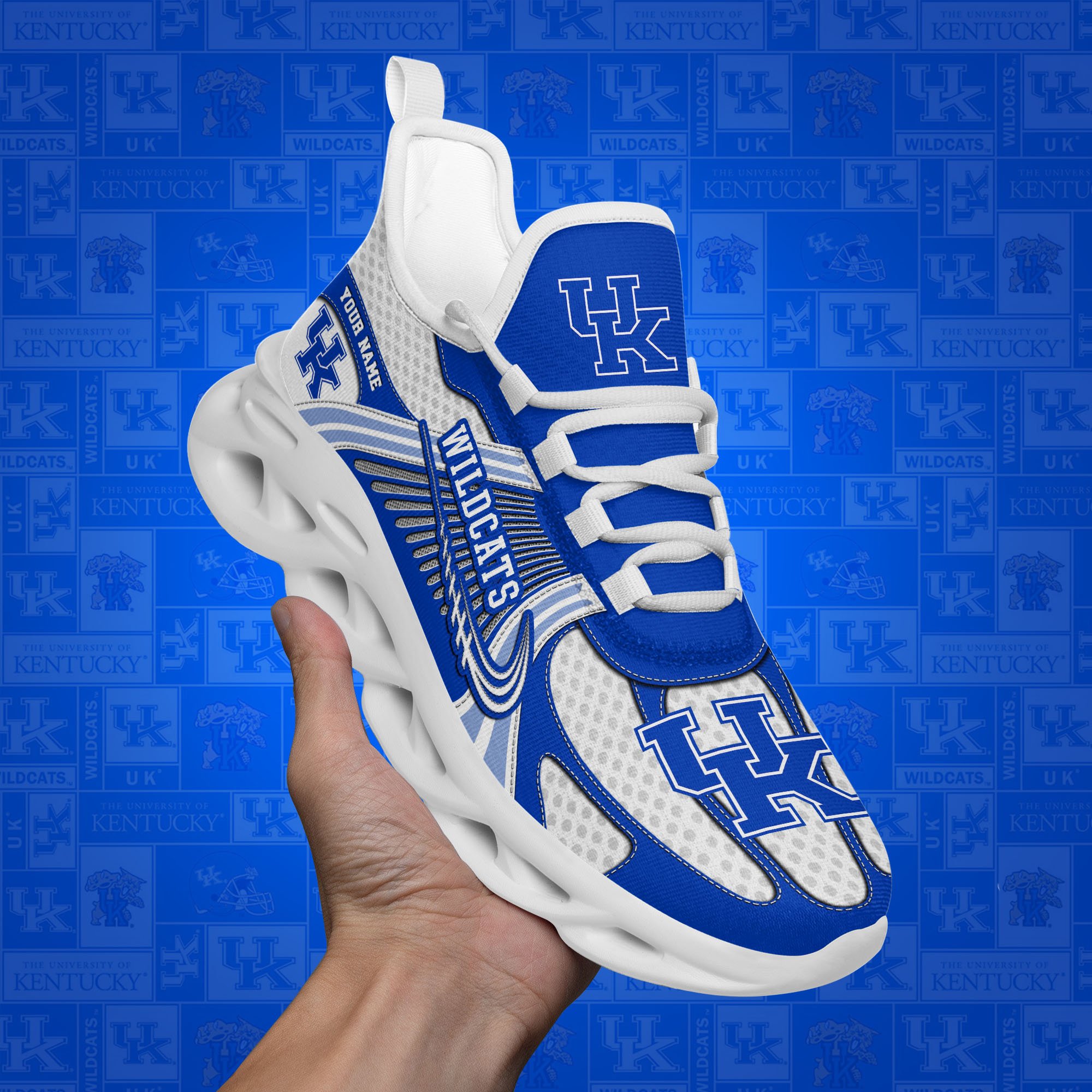 Kentucky Wildcats Clunky Sneakers Custom Your Name, Sport Sneakers, Sport Gifts For Fan, Gifts For Him