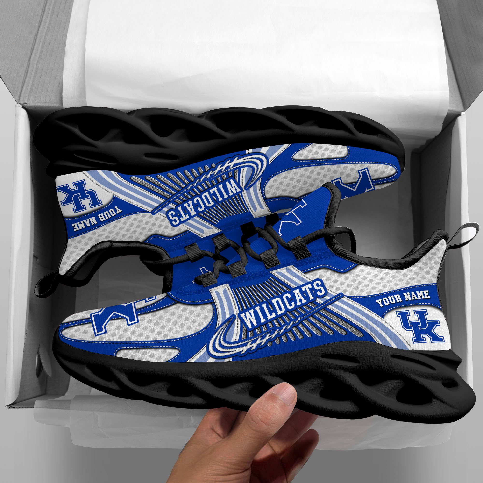 Kentucky Wildcats Clunky Sneakers Custom Your Name, Sport Sneakers, Sport Gifts For Fan, Gifts For Him